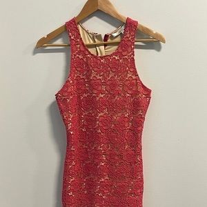 Lovers + Friends Pink Lace Mini Dress